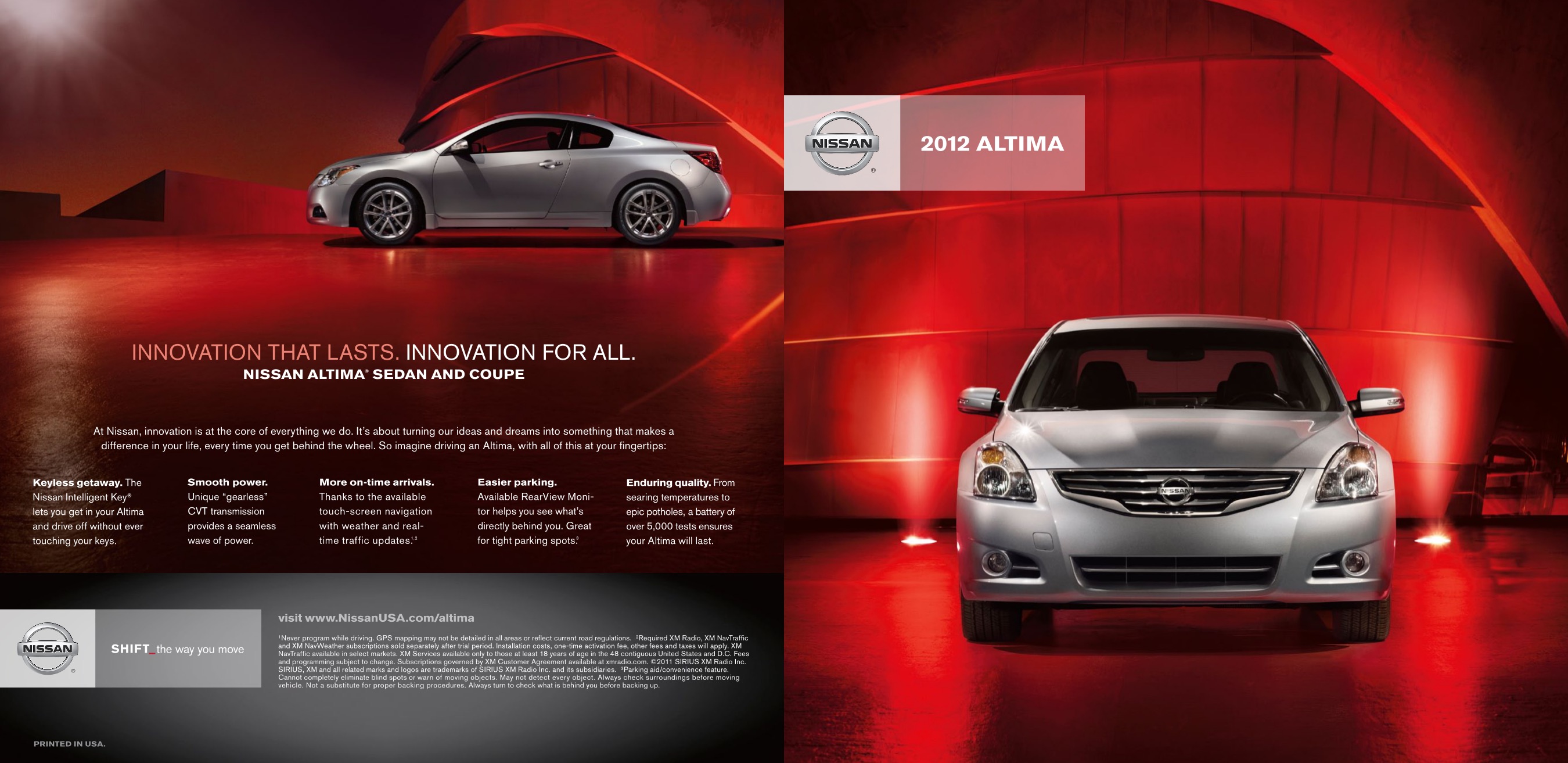 2012 Nissan Altima Brochure